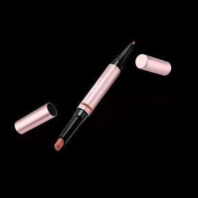 2-in-1 vibrant lipstick&pencil - Batom e lápis para os lábios com um acabamento acetinado intenso - Kiko Milano